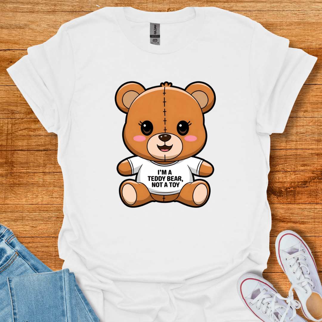Cool Teds Teddy-Bear I'm Not a Toy T-Shirt White / S