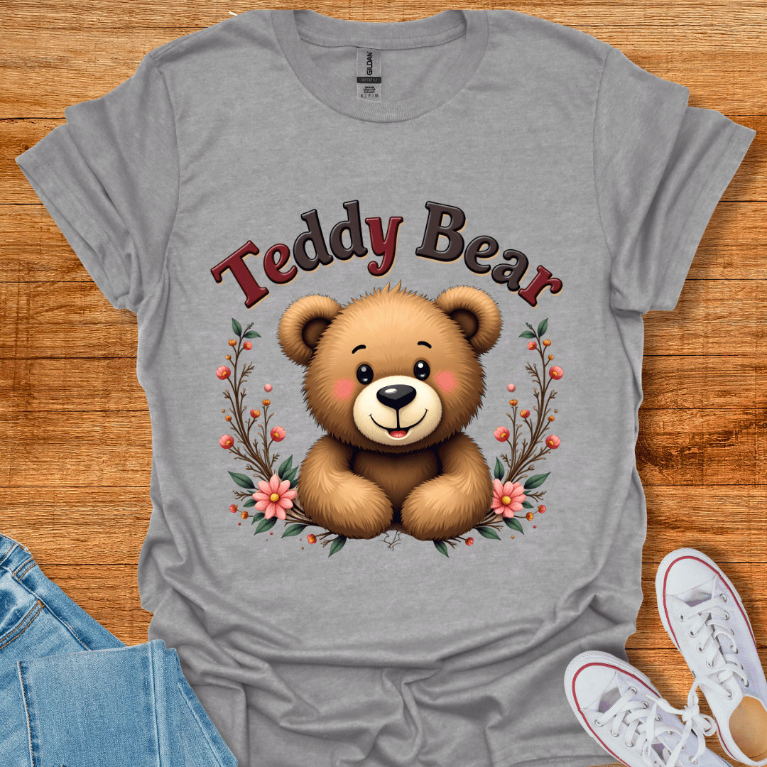 Cool Teds Teddy-Bear Smiler T-Shirt Sport Grey / S