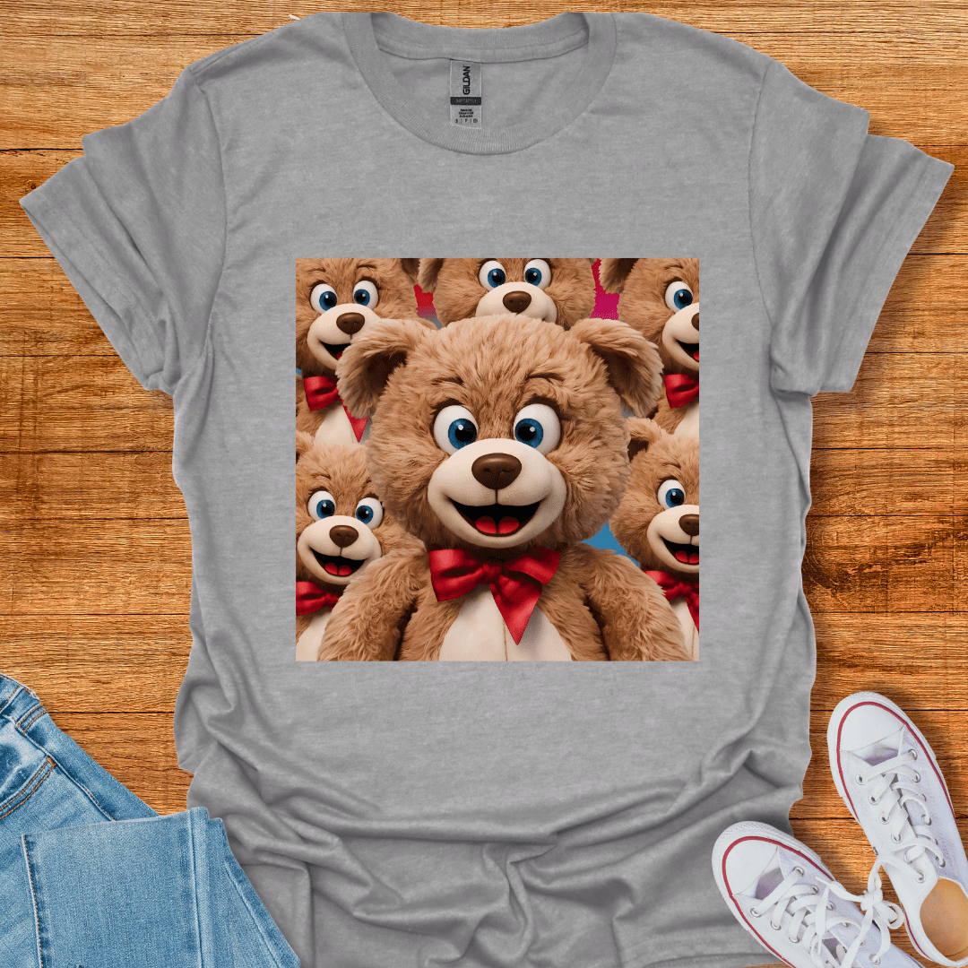 Cool Teds Teddy-Bear Happy Teddies T-Shirt Sport Grey / S