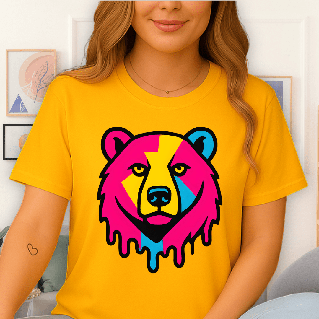 Cool Teds Teddy-Bear Pop Art Bear T-Shirt Daisy / S