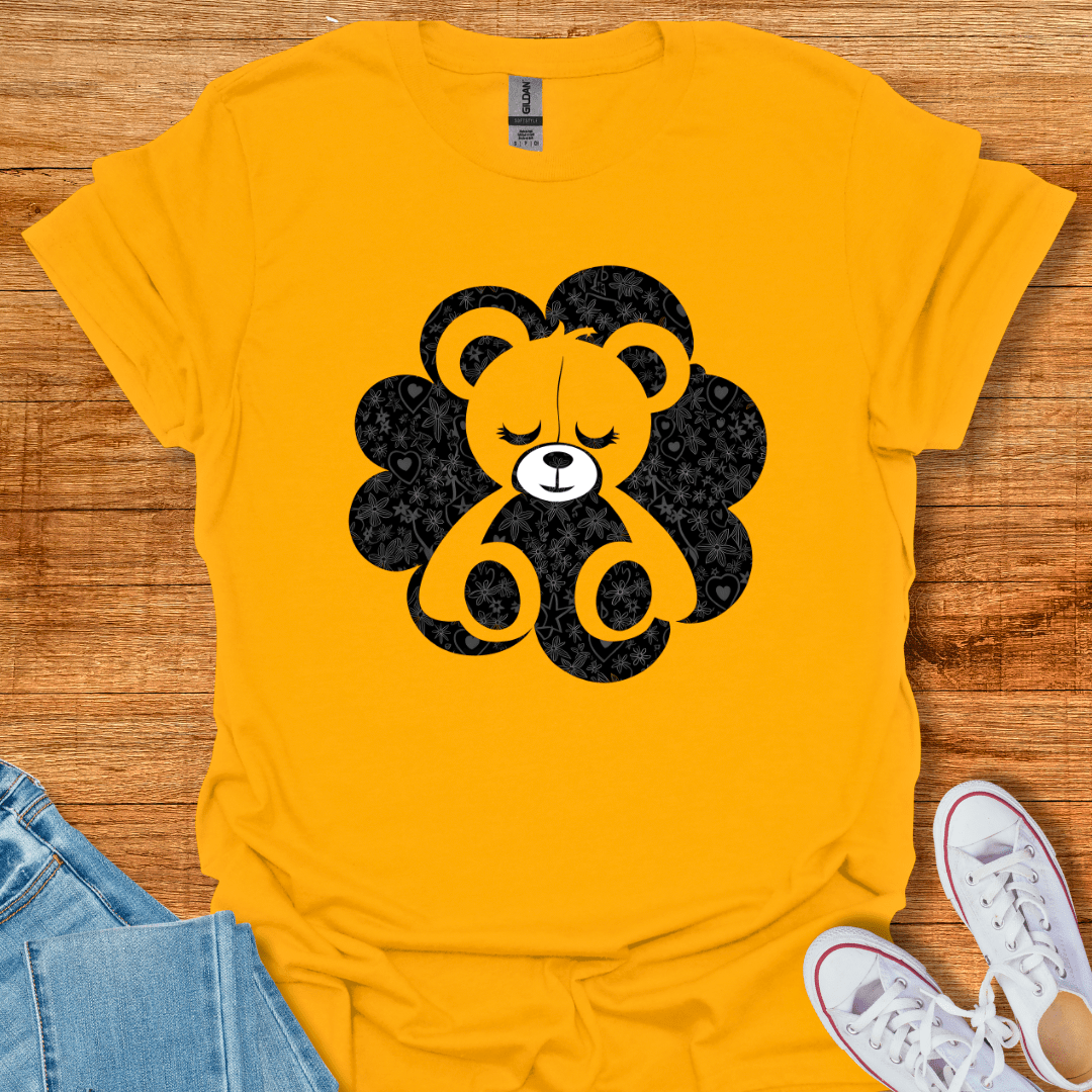 Ink Drop Bear T-Shirt Gold