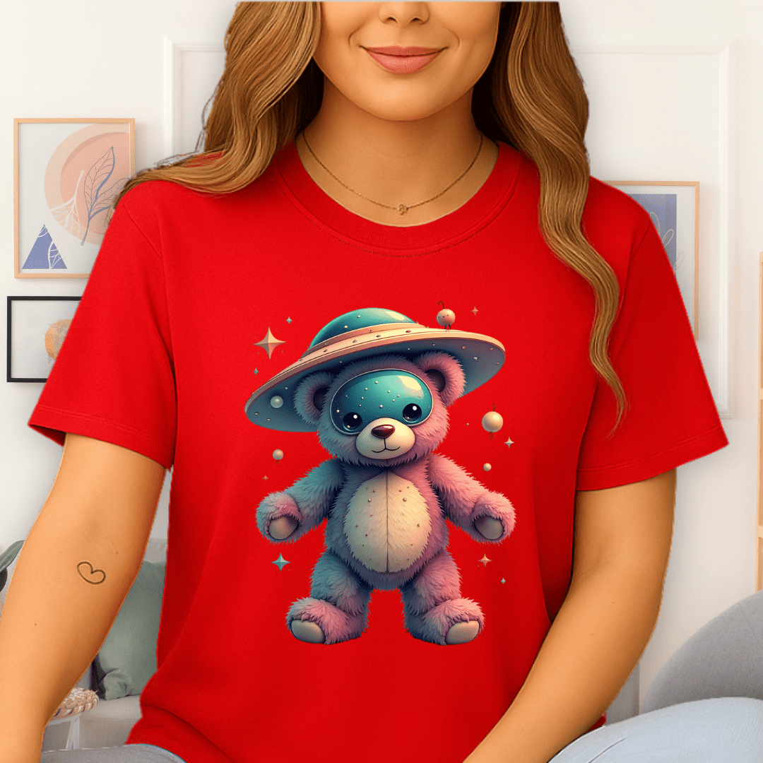Cosmic Cuddles T-Shirt Red