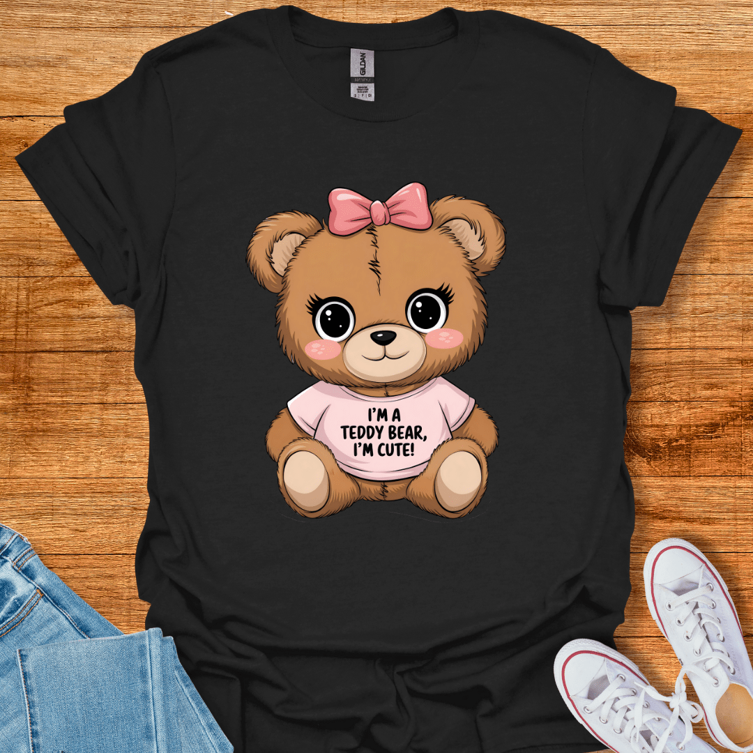 Cool Teds Teddy-Bear Cute Teddy T-Shirt Black / S