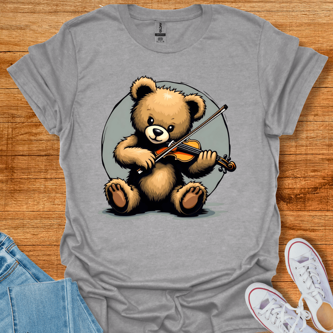 Cool Teds Teddy-Bear Teddy Tunes T-Shirt Sport Grey / S