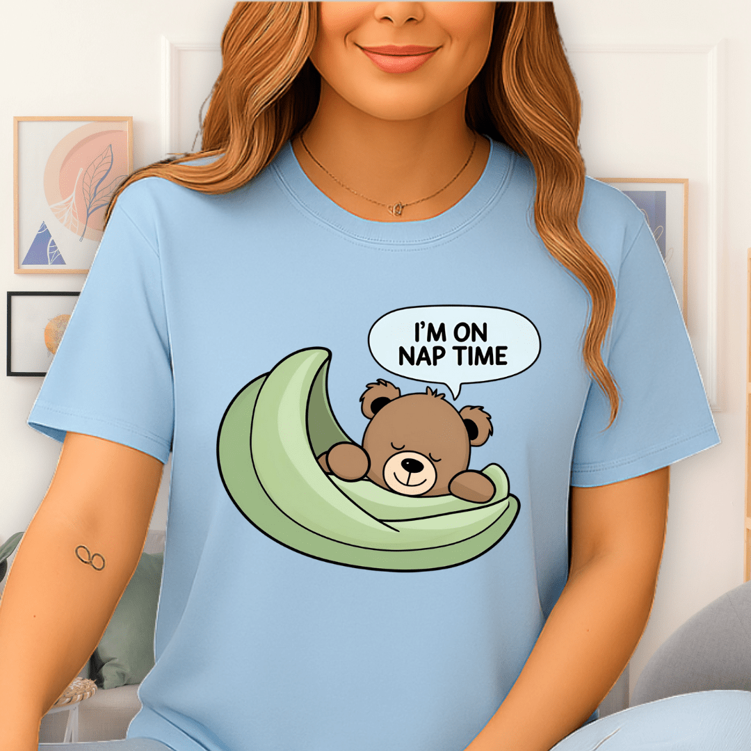 Cool Teds Teddy-Bear Teddy Naps T-Shirt Light Blue / S