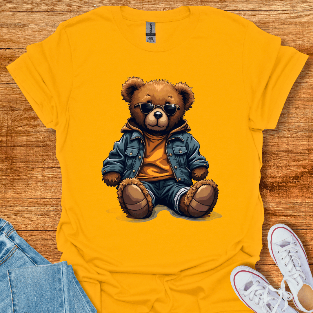 Cool Teds Teddy-Bear Cool Bear T-Shirt Gold / S