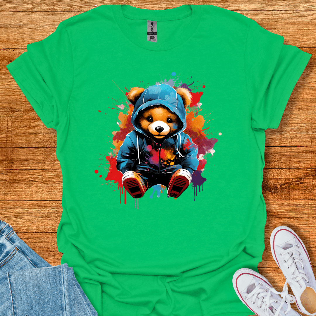 Cool Teds Teddy-Bear Chill Bear Mode T-Shirt Irish Green / S