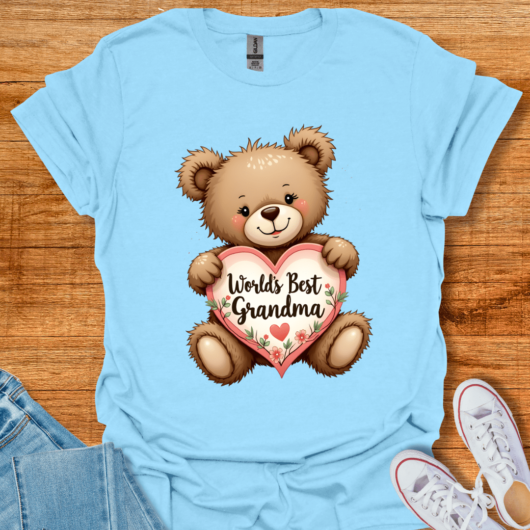 Grandma Bear T-Shirt Light Blue