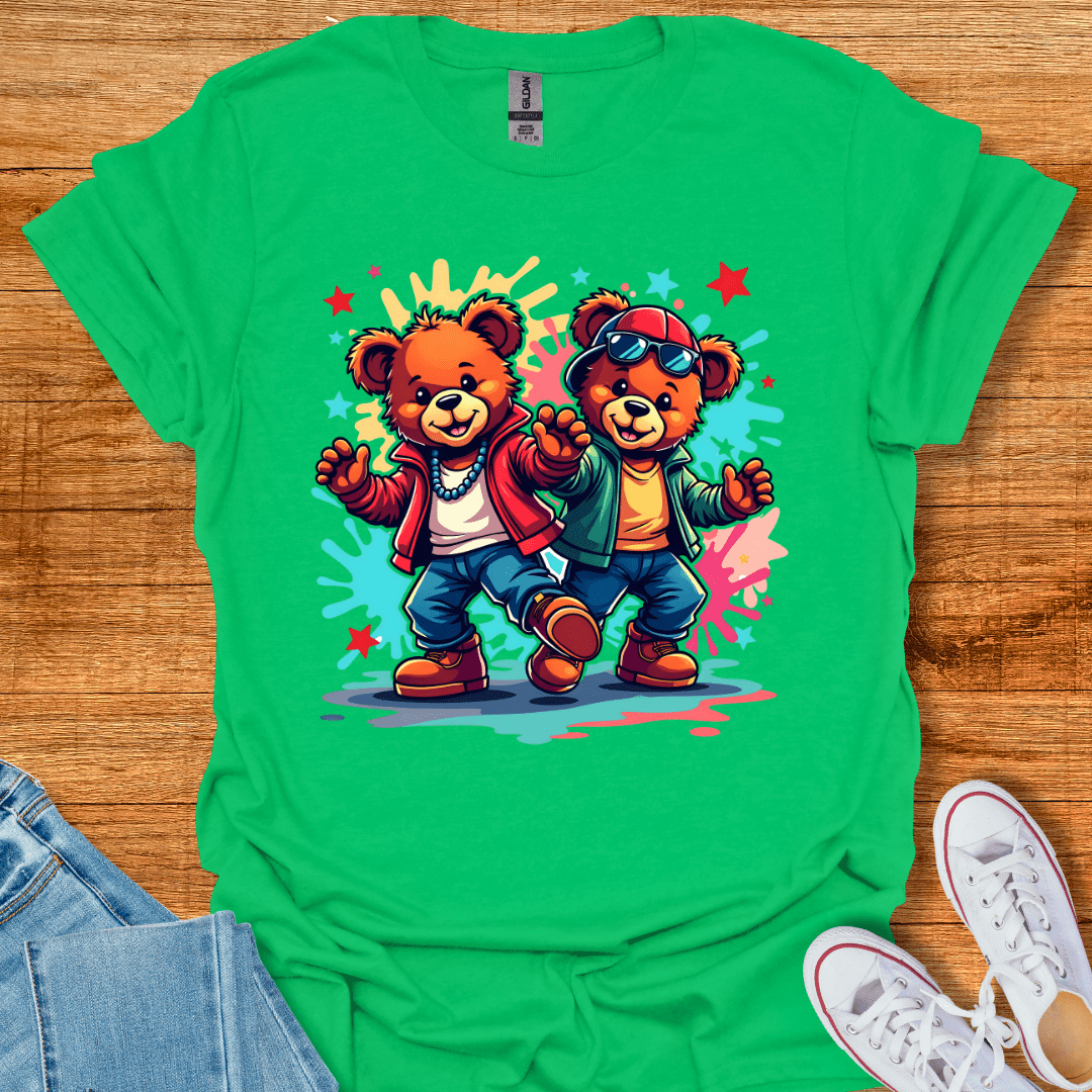 Cool Teds Teddy-Bear Bear Buddies T-Shirt Irish Green / S