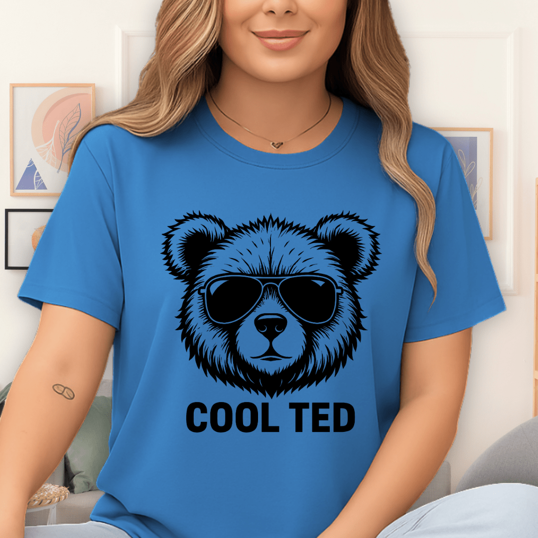 Cool Teds Teddy-Bear Cool Shades T-Shirt Sapphire / S