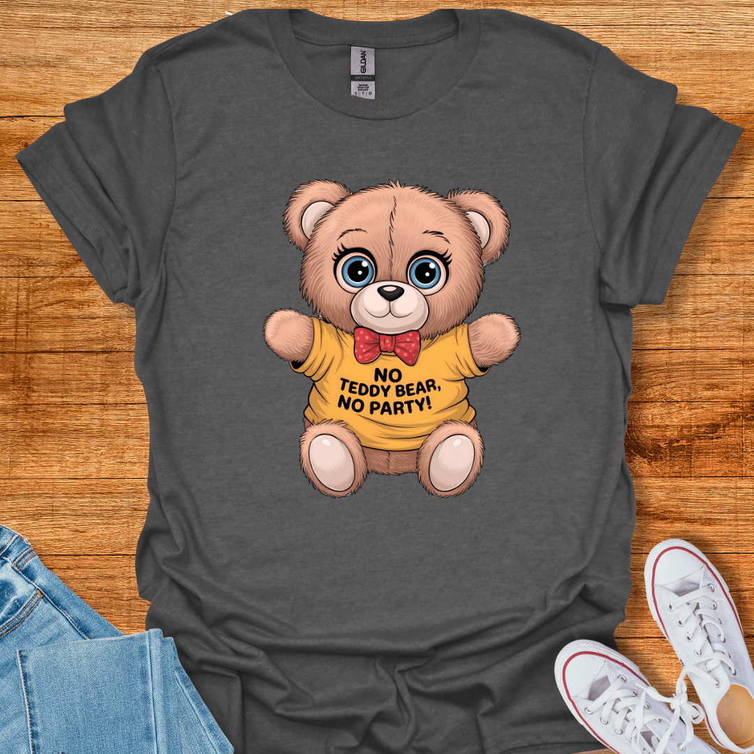 Cool Teds Teddy-Bear Party T-Shirt Dark Heather / S