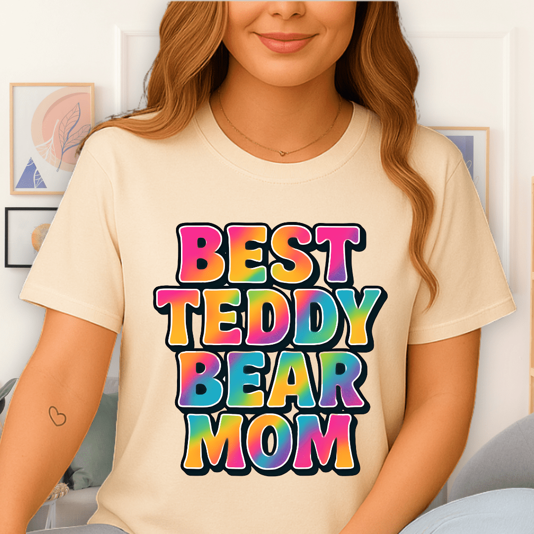 Cool Teds Teddy-Bear Modest Mom T-Shirt Natural / S