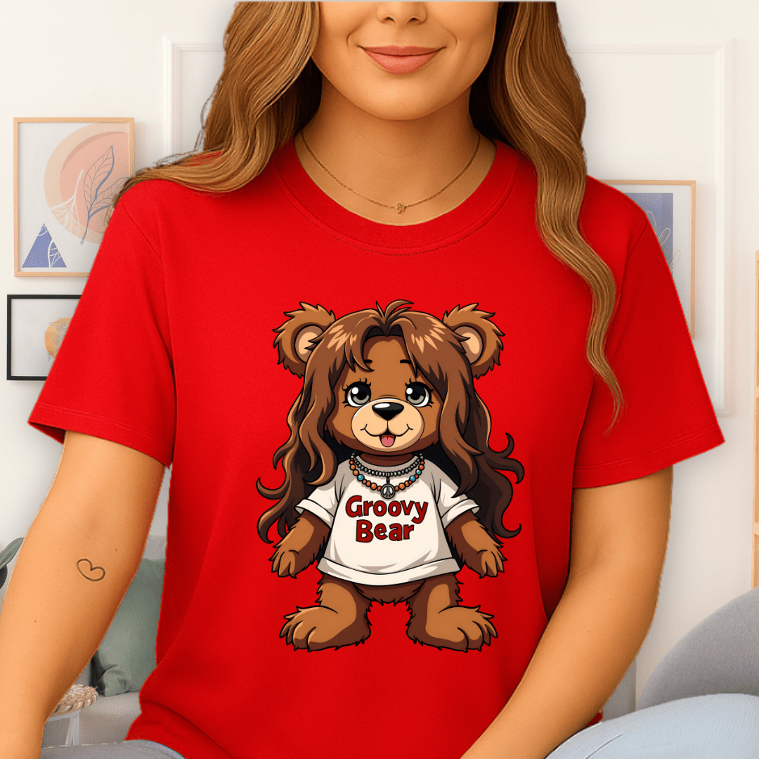 Groovy Bear T-Shirt Red