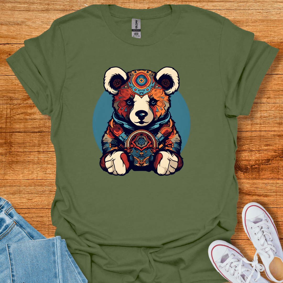 Cool Teds Teddy-Bear Mystic Bear T-Shirt Military Green / S