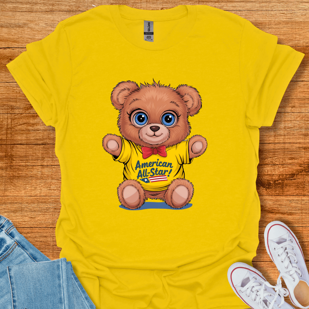 Printify Teddy-Bear American All-Star T-Shirt Daisy / S