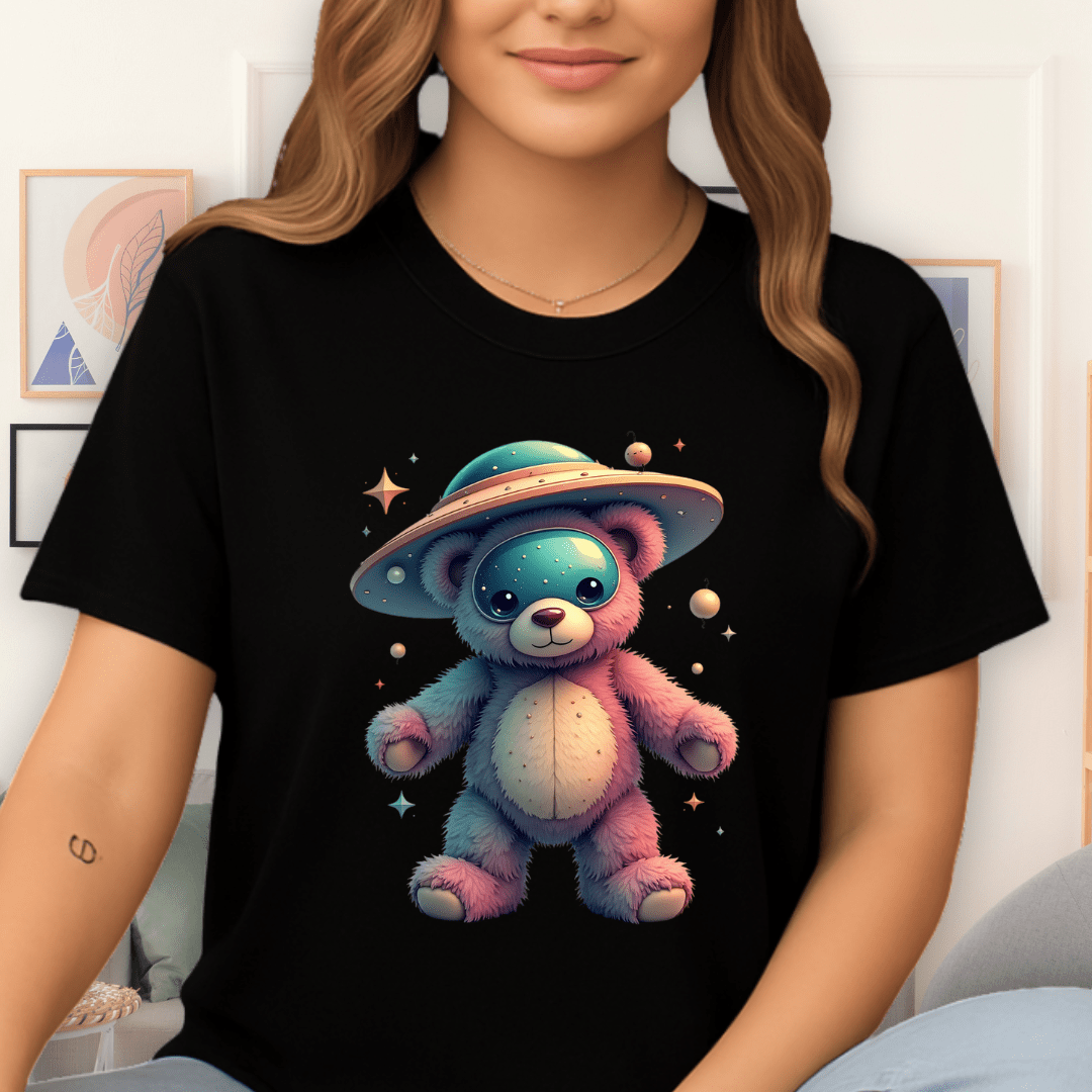 Cosmic Cuddles T-Shirt Black