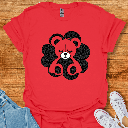 Ink Drop Bear T-Shirt Red