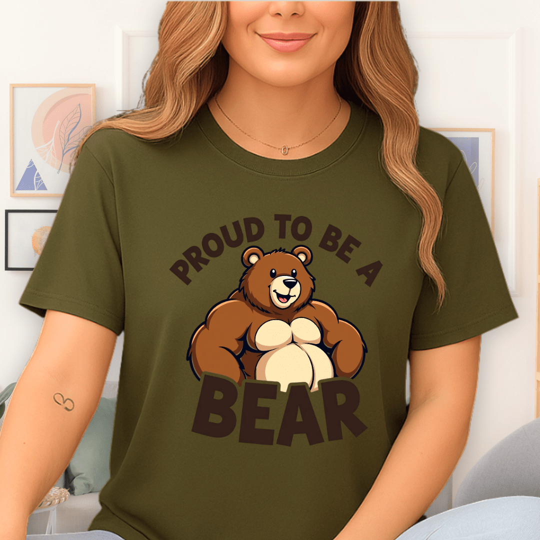 Proud Bear T-Shirt Military Green