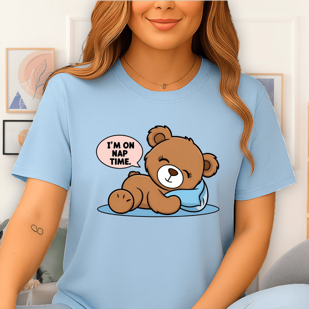 Cool Teds Teddy-Bear Dozy Bear T-Shirt Light Blue / S