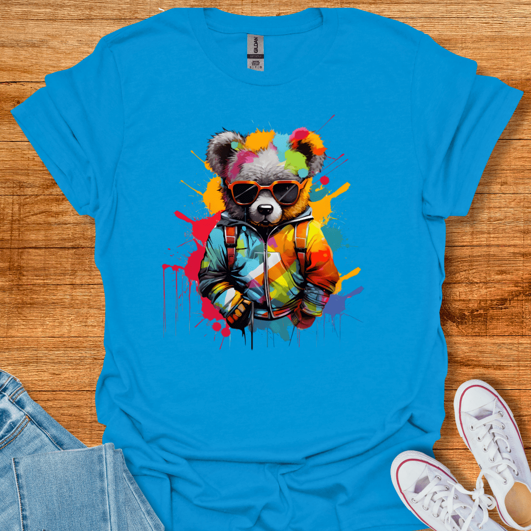 Cool Teds Teddy-Bear Splash Bear T-Shirt Sapphire / S