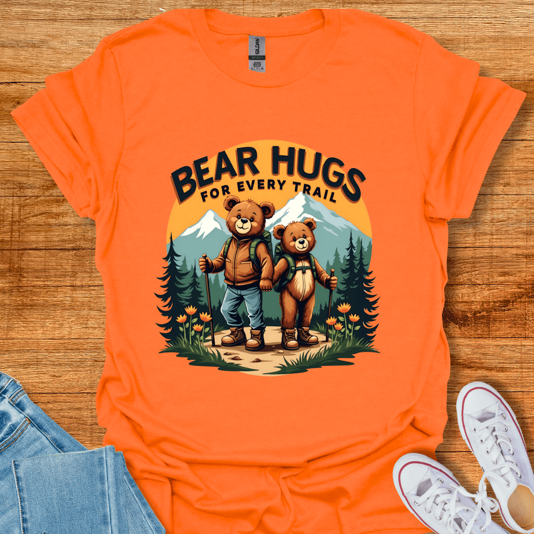 Cool Teds Teddy-Bear Hiking Bears T-Shirt Orange / S