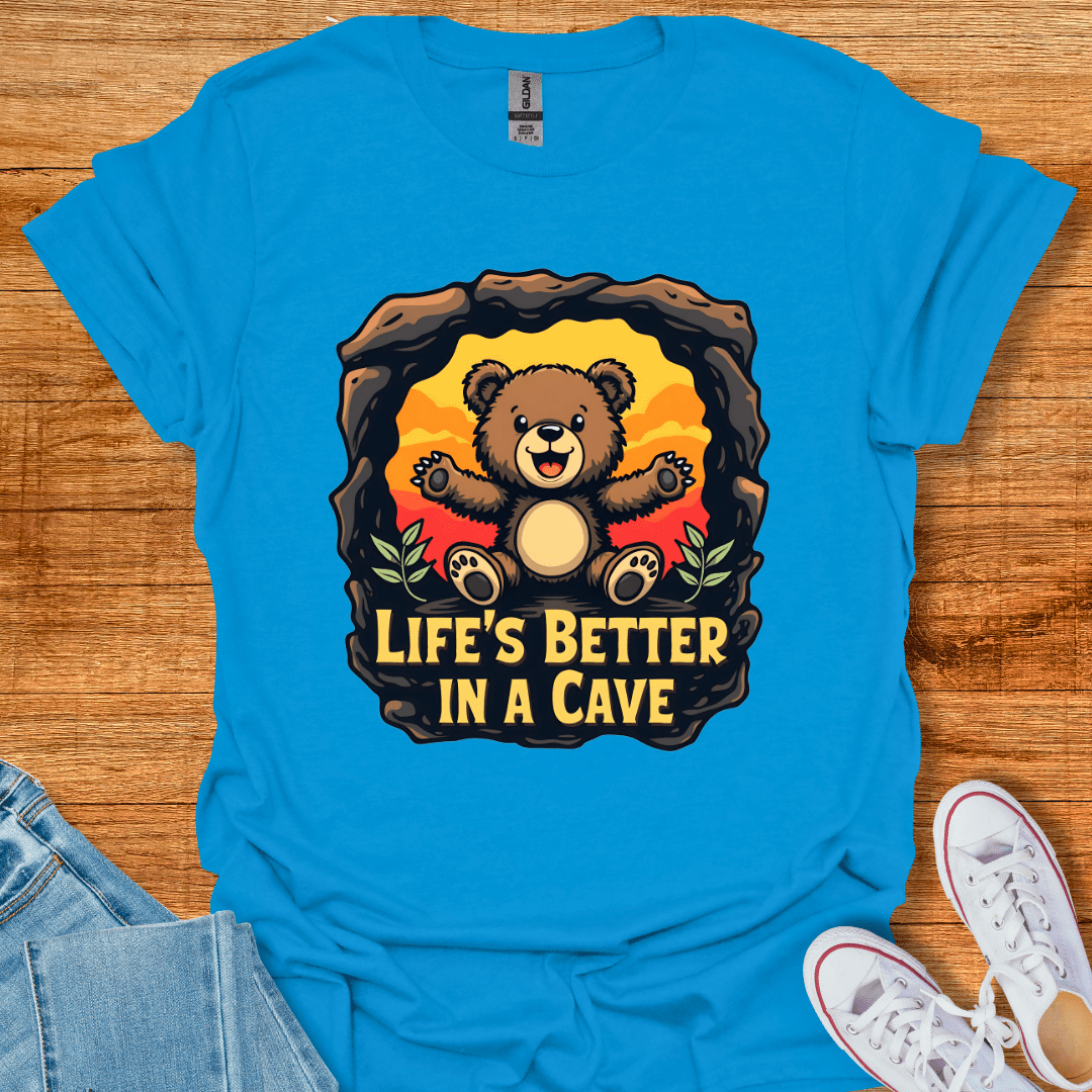 Cool Teds Teddy-Bear Cave Bear T-Shirt Sapphire / S