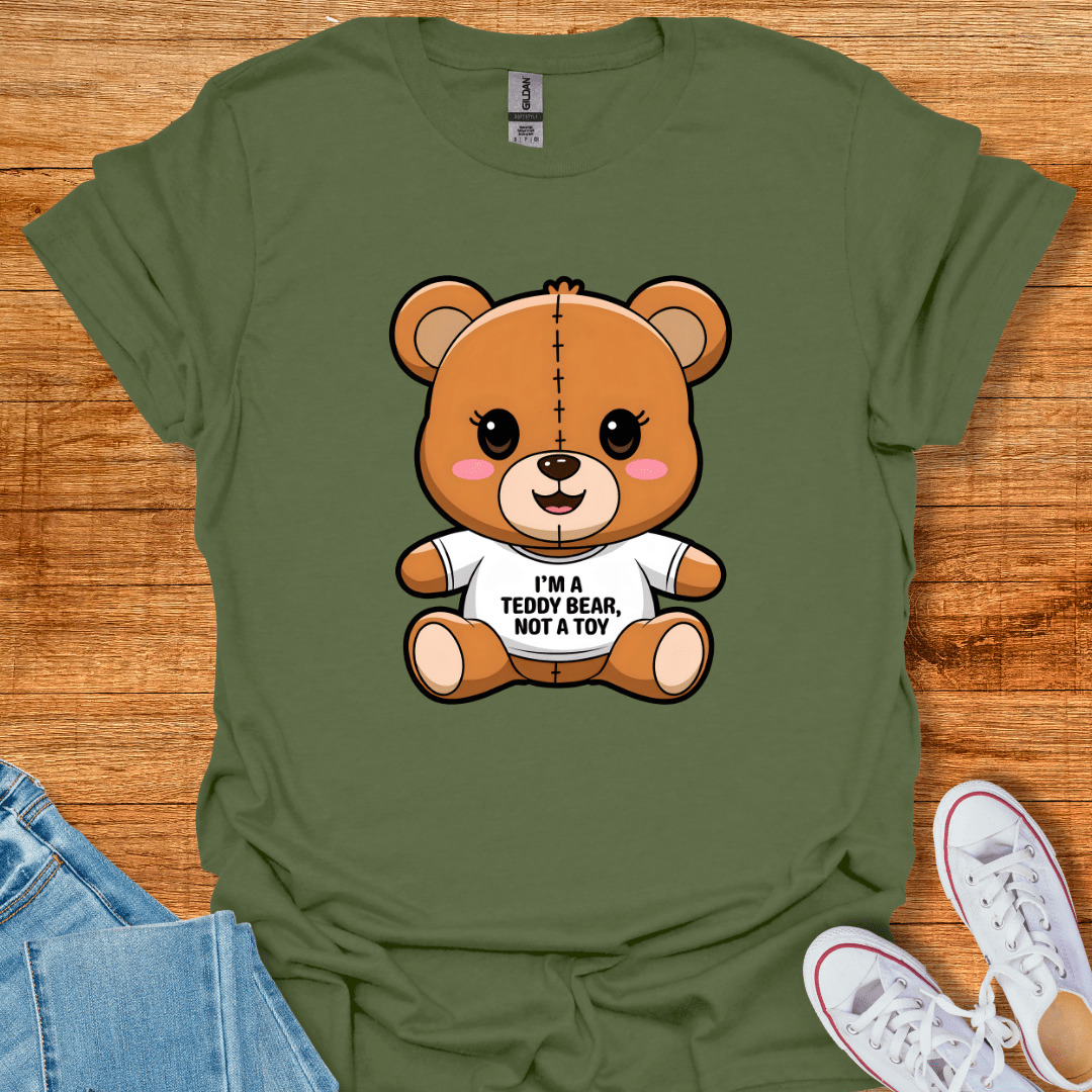 Cool Teds Teddy-Bear I'm Not a Toy T-Shirt Military Green / S