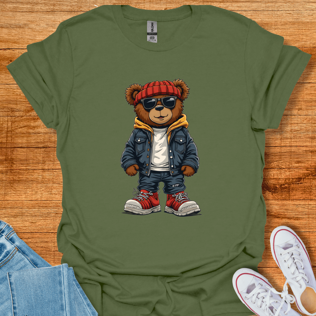Cool Teds Teddy-Bear Cool Teddy T-Shirt Military Green / S