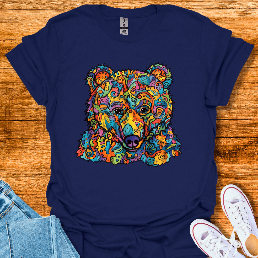 Rainbow Teddy T-Shirt Navy