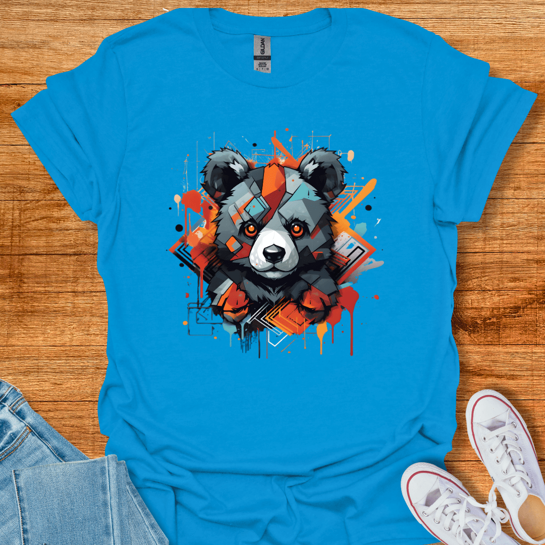 Cool Teds Teddy-Bear Street Splash Bear T-Shirt Sapphire / S
