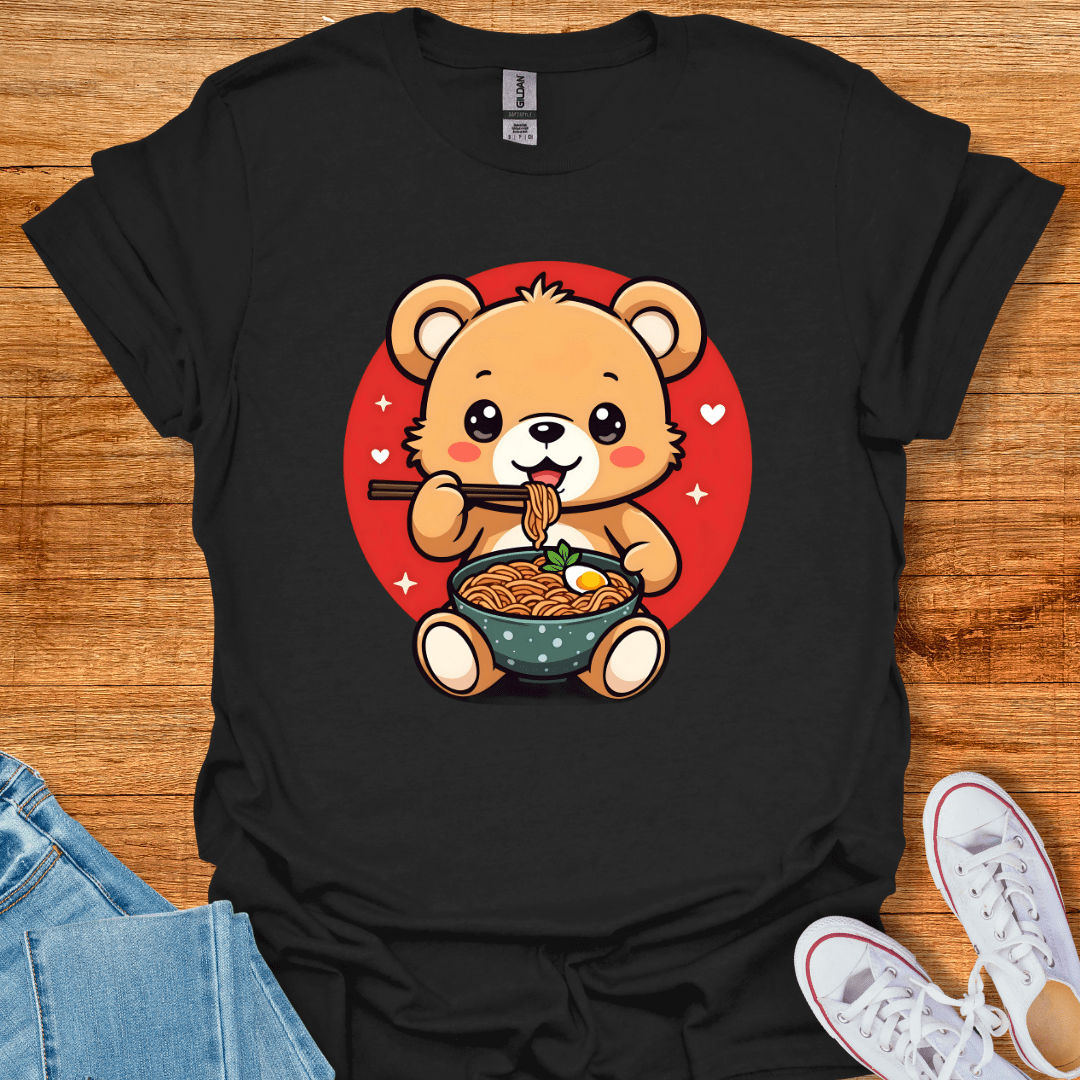 Noodle Bear T-Shirt Black