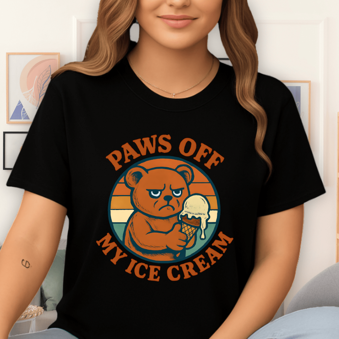 Cool Teds Teddy-Bear Paws Off T-Shirt Navy / S