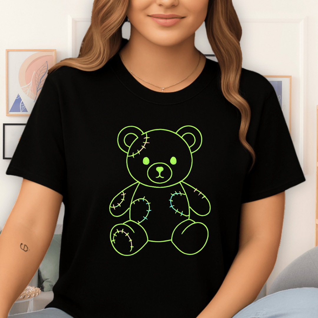 Cool Teds Teddy-Bear Neon Teddy T-Shirt Black / S