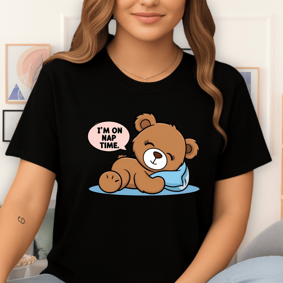 Cool Teds Teddy-Bear Dozy Bear T-Shirt Black / S