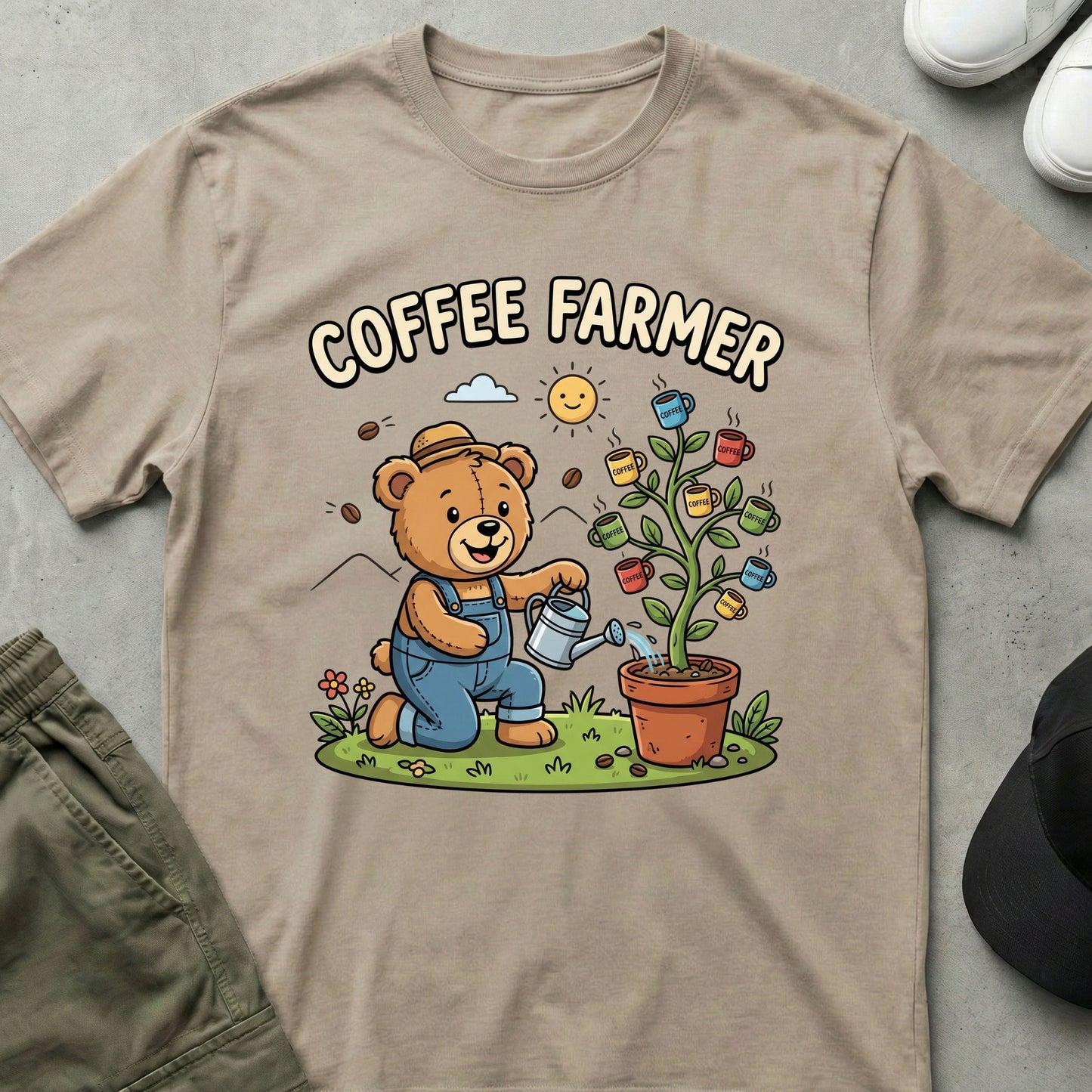 Coffee Farmer T-Shirt Sand