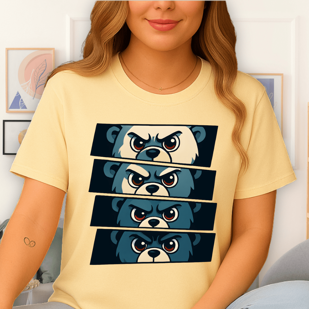 Cool Teds Teddy-Bear Manga Maniac T-Shirt Cornsilk / S