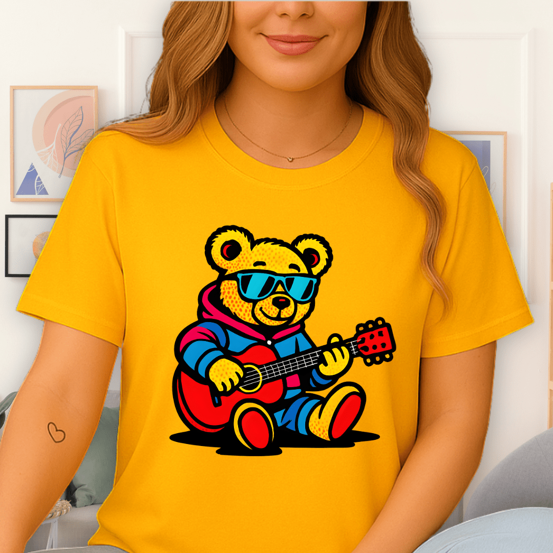 Cool Teds Teddy-Bear Rock Star T-Shirt Daisy / S