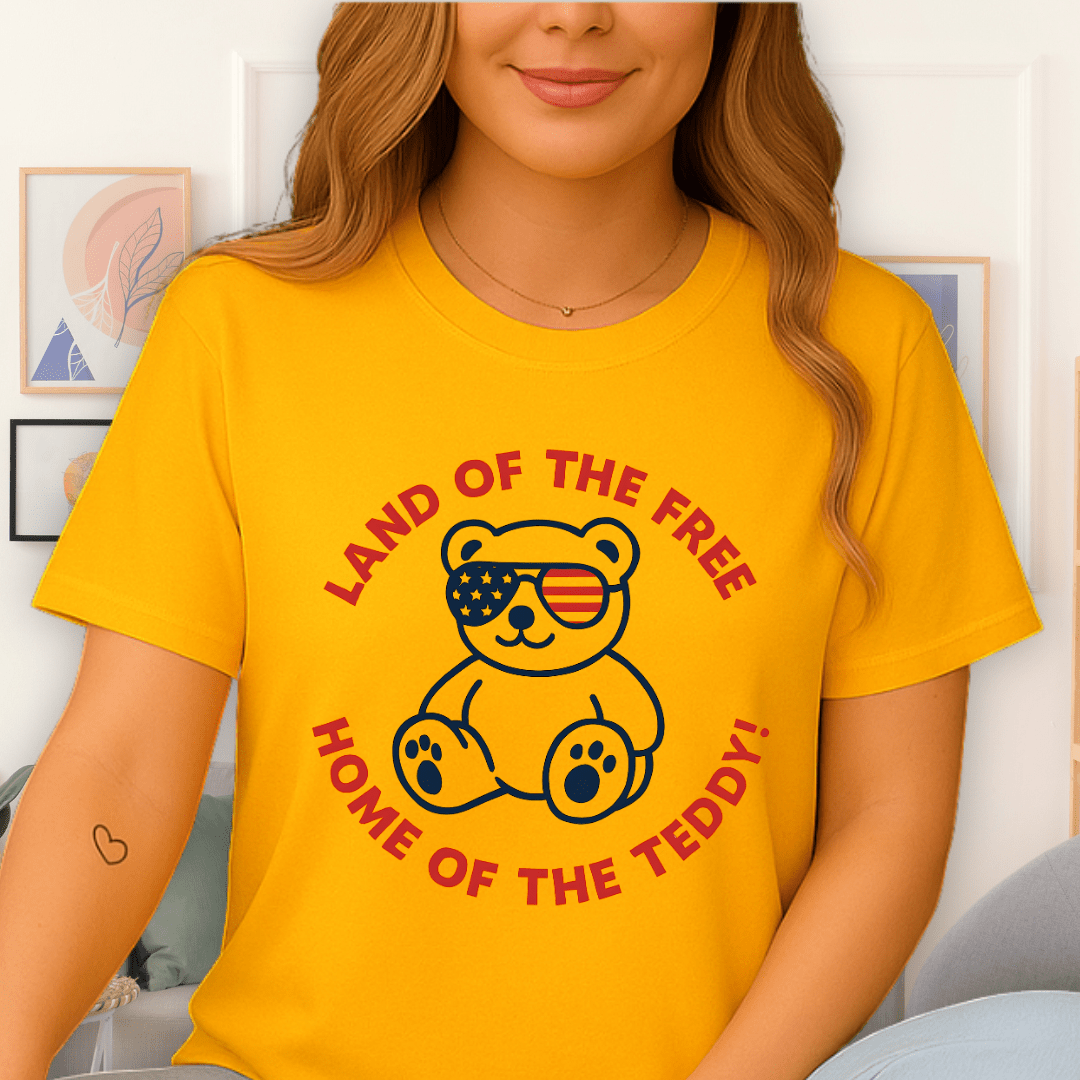 Cool Teds Teddy-Bear Land of the Free T-Shirt Daisy / S