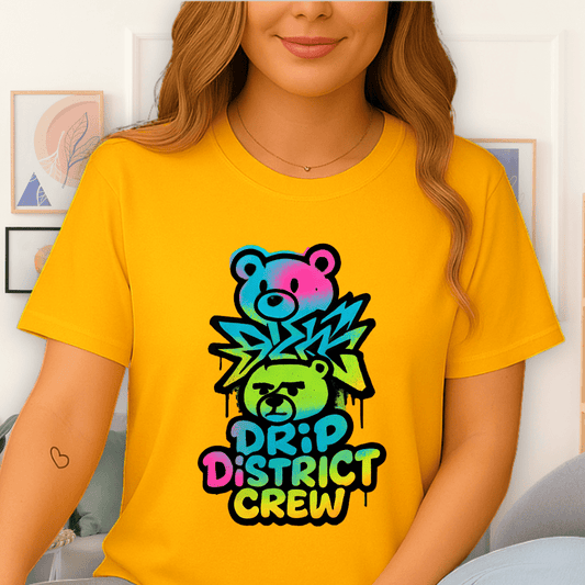 Cool Teds Teddy-Bear The Neon Crew T-Shirt Daisy / S