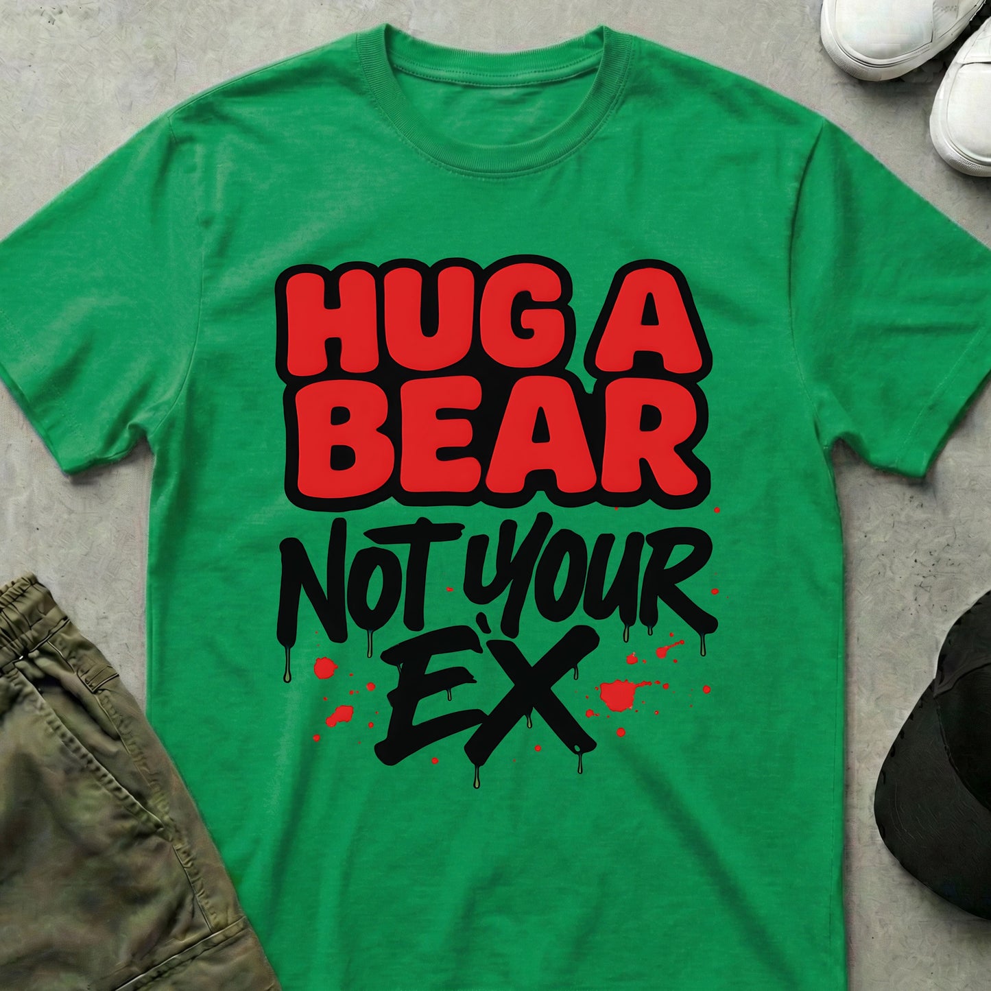 Printify Teddy-Bear Hug a Bear T-Shirt Irish Green / S