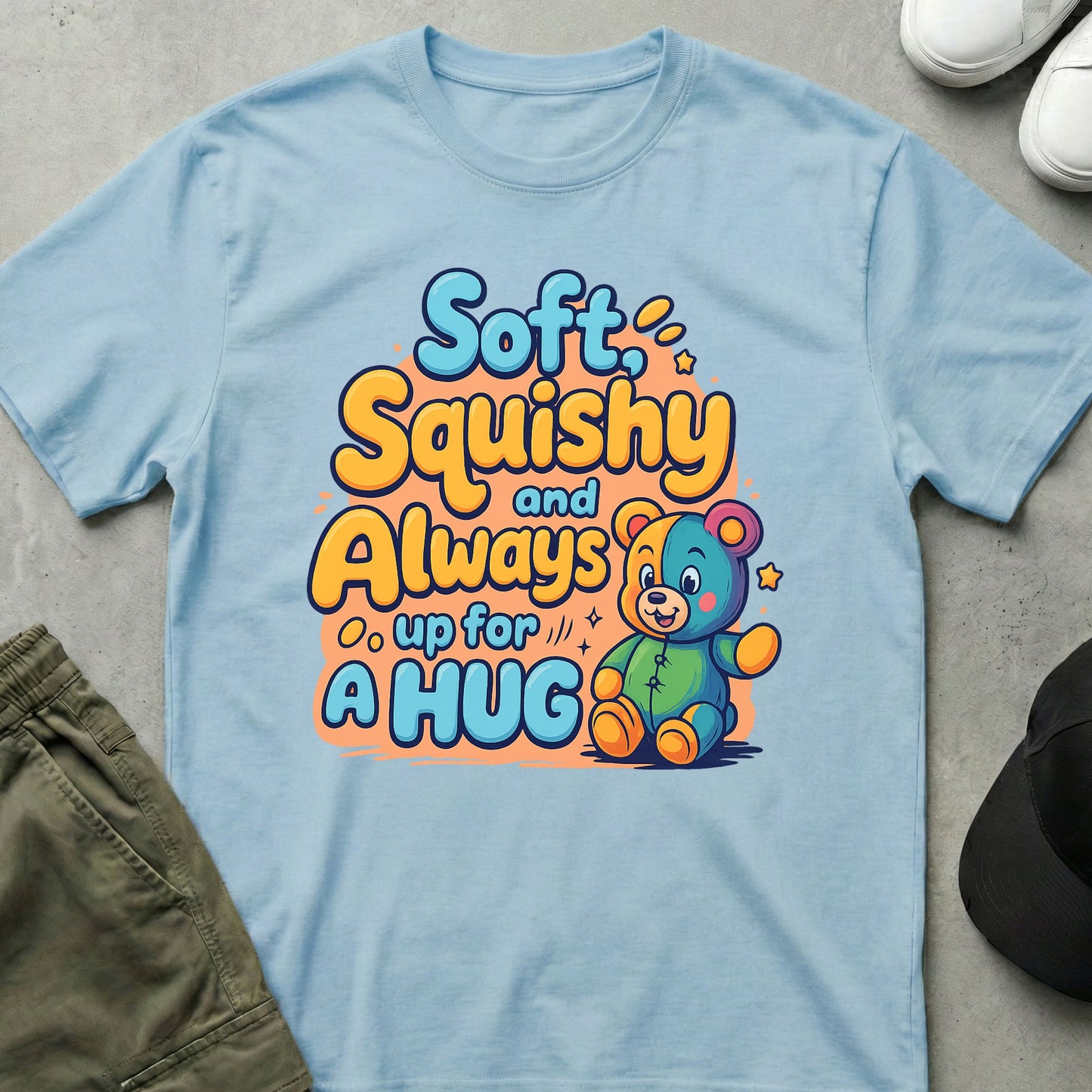 Hug Me T-Shirt Light Blue