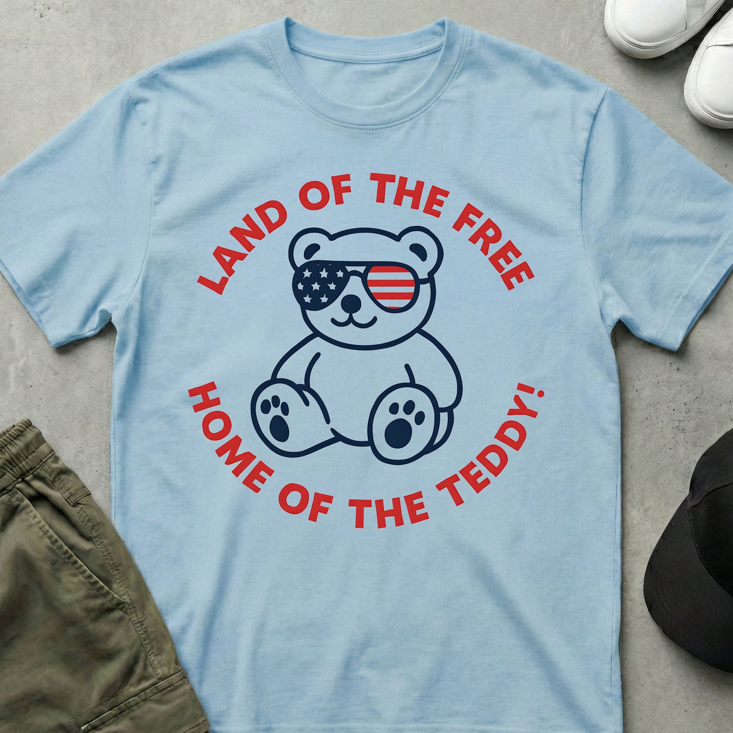 Land of the Free T-Shirt Light Blue
