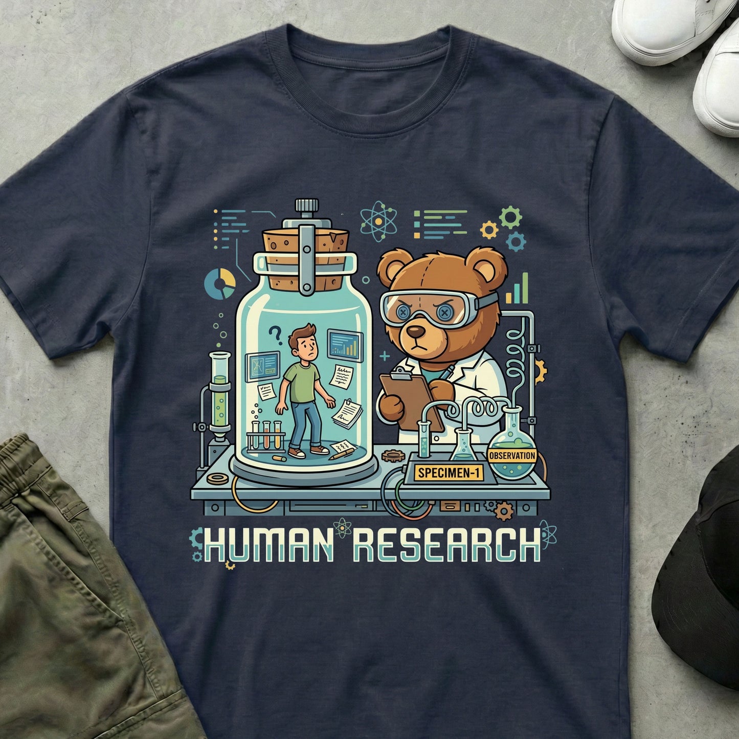 Human Research T-Shirt Navy