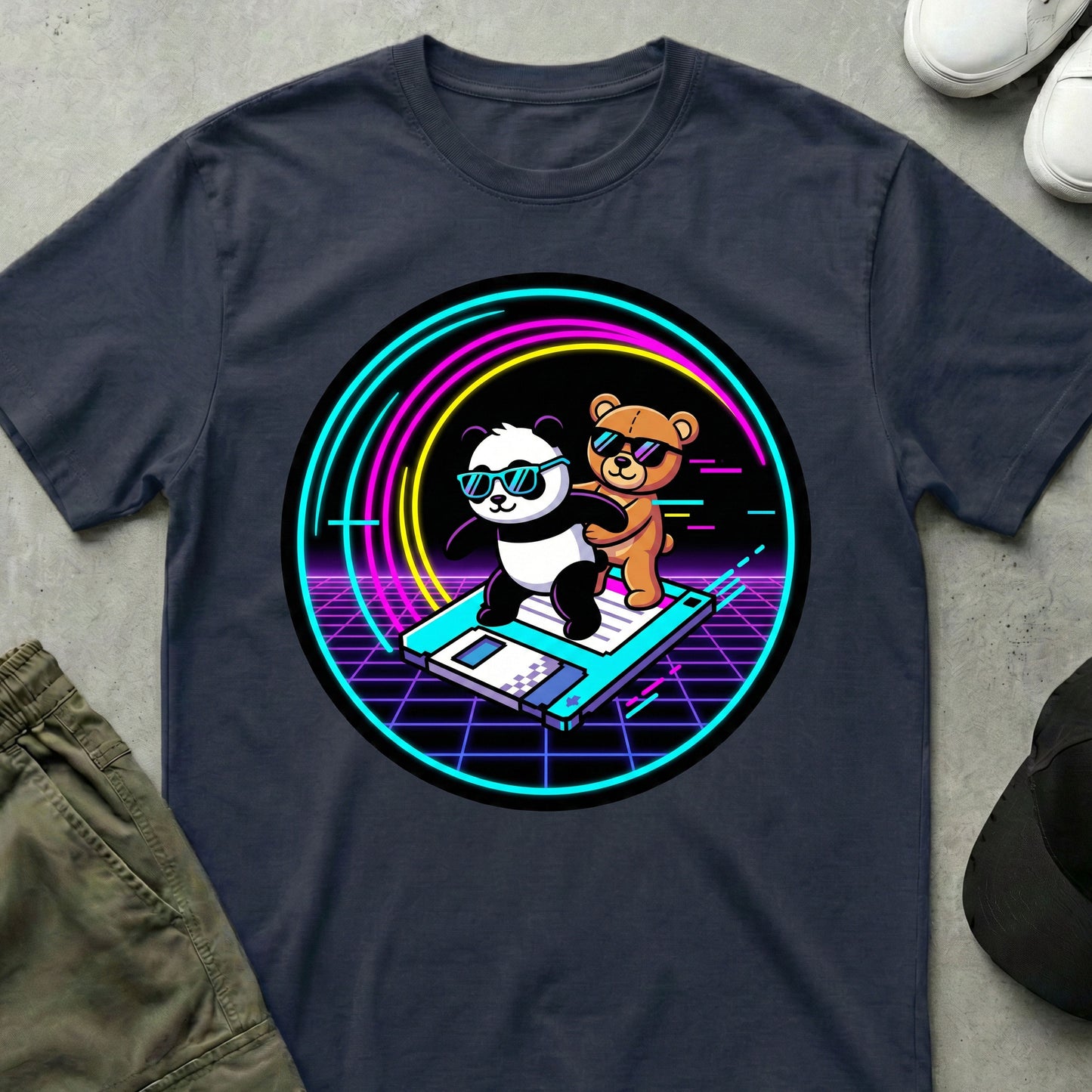 Disk Duo T-Shirt Navy