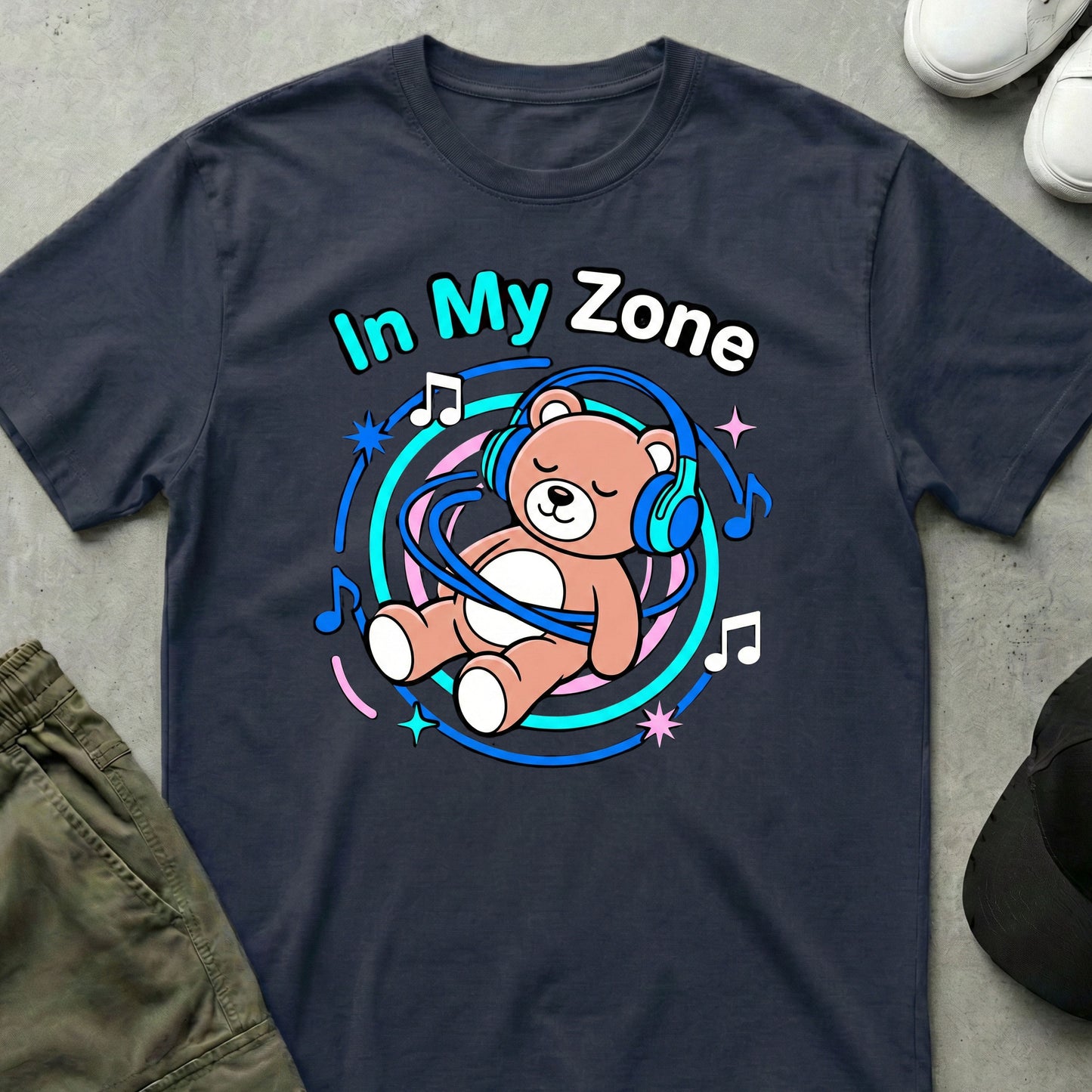 Orbit Bear T-Shirt Navy