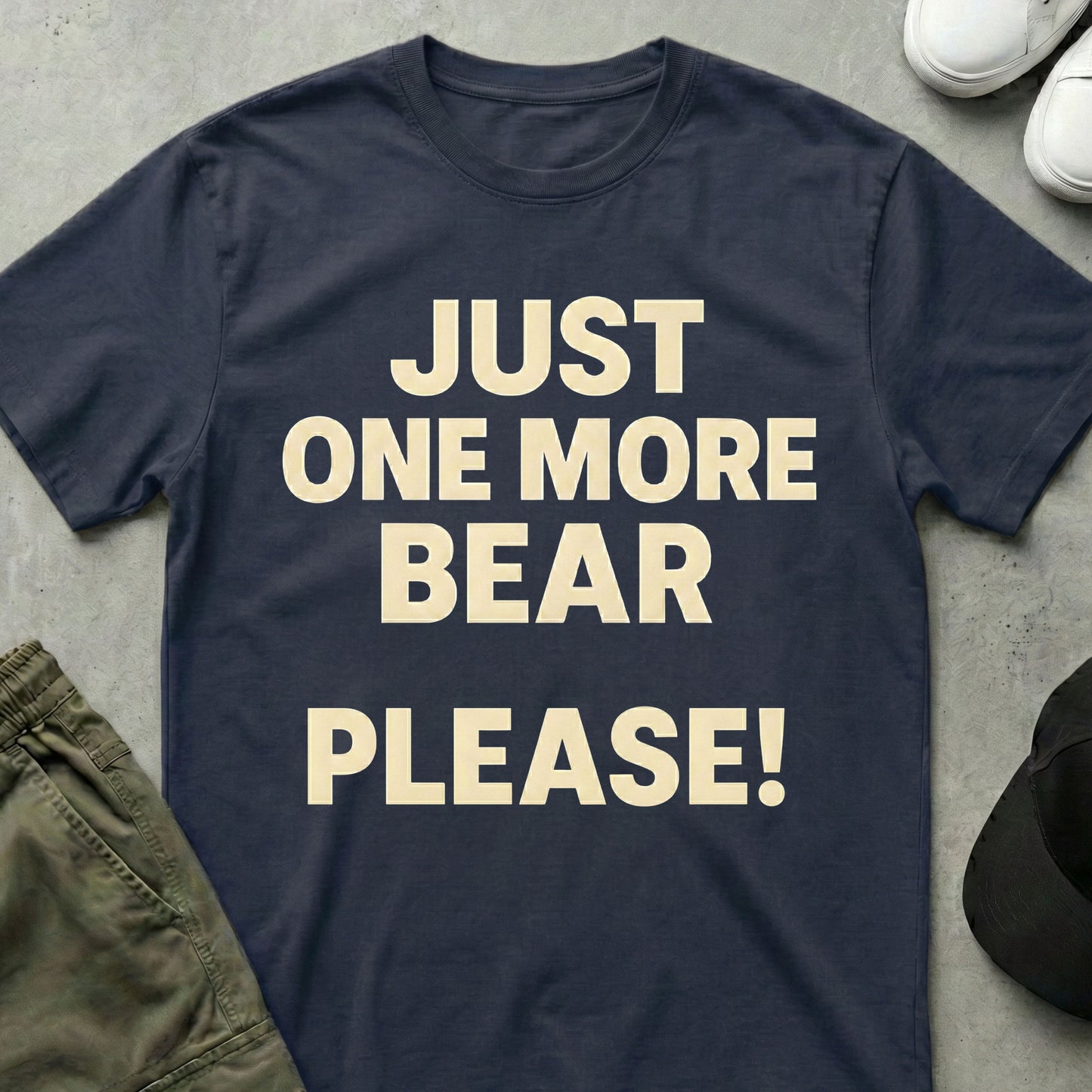 Bear Please T-Shirt Navy