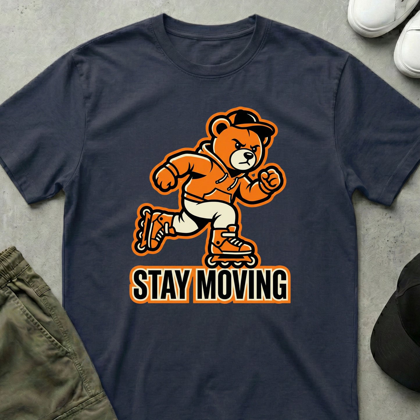 Stay Moving T-Shirt Navy