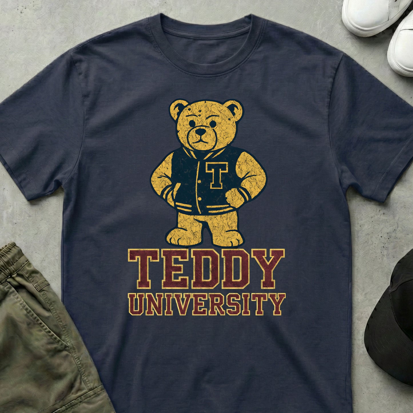 Varsity Bear T-Shirt Navy