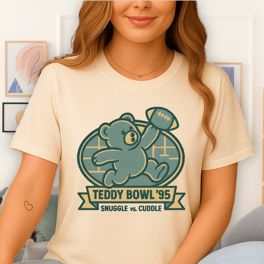 Cool Teds Teddy-Bear Teddy Bowl T-Shirt Natural / S