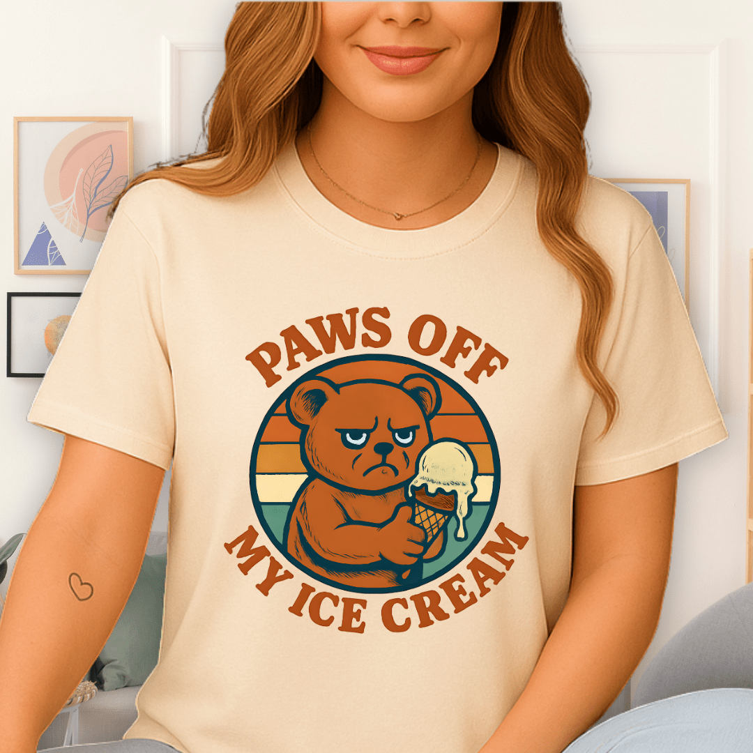 Cool Teds Teddy-Bear Paws Off T-Shirt Natural / S